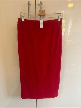 Gap Cashsoft Red Knit Pencil Skirt - Women's Classic Fit